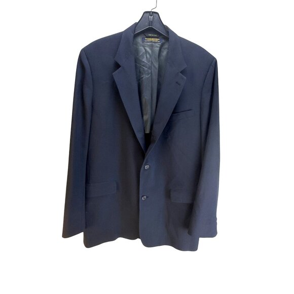 Brooks Brothers Mens Navy Blue Wool Blazer Jacket Two Button Made in USA - Picture 2 of 6
